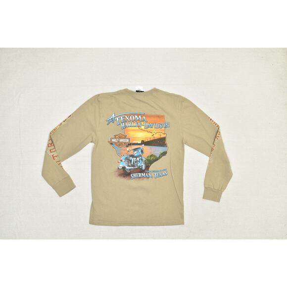 Harley-Davidson Biker Pin Up Long Sleeve T-Shirt Regular Size S Sherman Texas - Picture 8 of 8